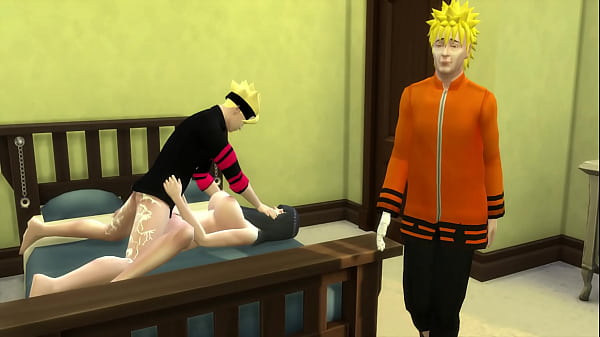Boruto serie cap4 naruto es cuentra a hinata masturbadose y llega boruto se uno y los dos se la follan bien duero por el culo como a ella le gusta