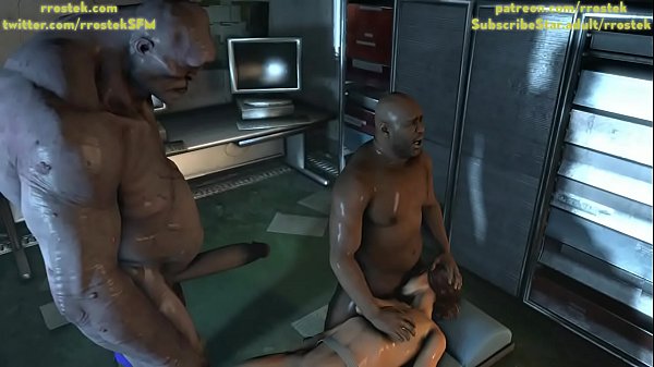 Lara Croft getting face fucked by Coach and then b. rough sex with Cyclop