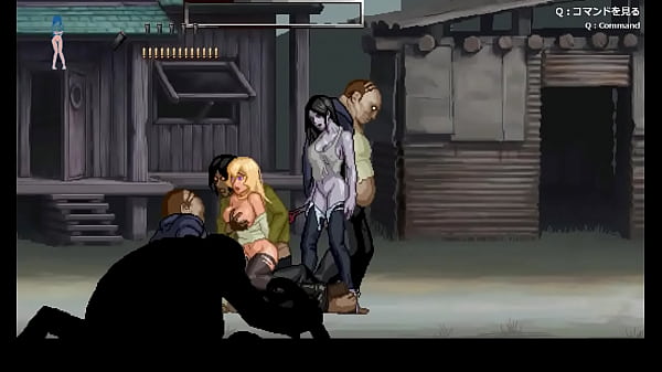 Pretty blonde girl having sex with zombies men in Parasite in City hentai act game new gameplay