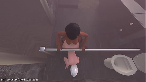 Pharah X Ashe anal dildo bathroom